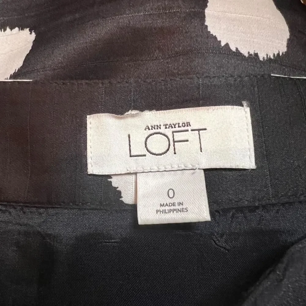 Women's Ann Taylor LOFT Black Polka Dot Skirt Size 0 - Picture 5 of 5